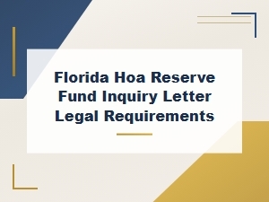 Florida Hoa Reserve Fund Legal Requirements